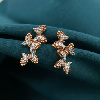 Garden • 六小蝶珠邊鑽石耳環 - WILLS JEWELLERY