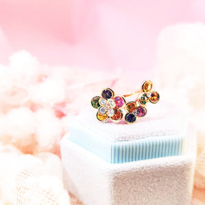 Garden 彩色藍寶石鑽石戒指 II - WILLS JEWELLERY