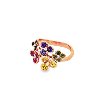 Garden 彩色藍寶石鑽石戒指 III - WILLS JEWELLERY