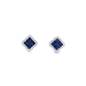 Garden • Mosaic 藍寶石鑽石耳環 IV - WILLS JEWELLERY