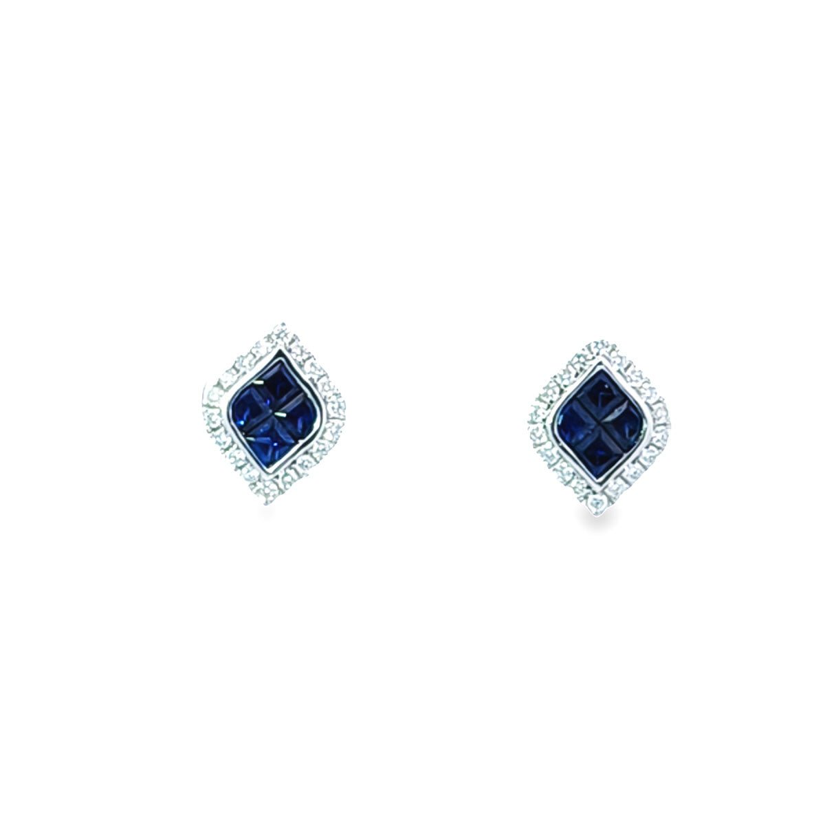 Garden • Mosaic 藍寶石鑽石耳環 ll - WILLS JEWELLERY