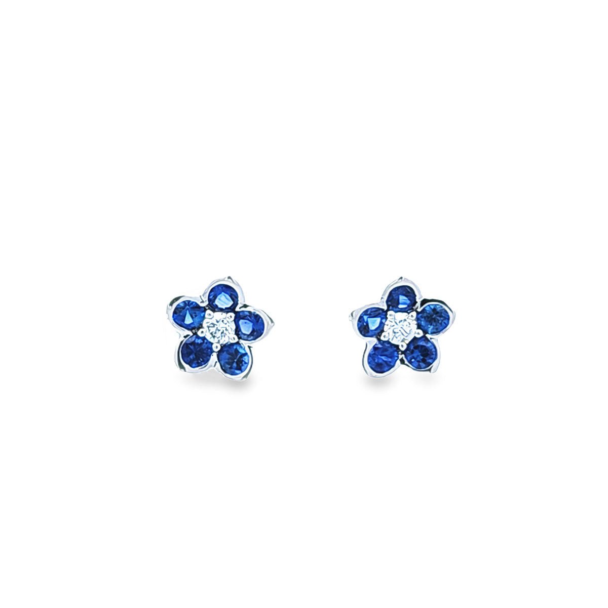 Garden • Mosaic 藍寶石鑽石耳環 lll - WILLS JEWELLERY
