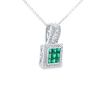 Garden・Mosaic 祖母綠鑽石吊墜 - WILLS JEWELLERY