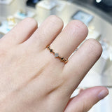 小幸運四葉草鑽石線戒 I - WILLS JEWELLERY