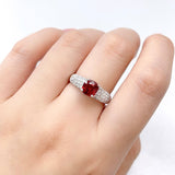 橘紅枕形尖晶石鑽石戒指 II - WILLS JEWELLERY