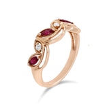 《扭紋線戒》紅寶石鑽石戒指II - WILLS JEWELLERY