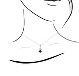 Ixora・藍寶石鑽石吊墜 - WILLS JEWELLERY