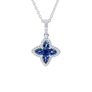 Ixora・藍寶石鑽石吊墜II - WILLS JEWELLERY