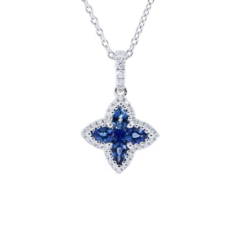 Ixora・藍寶石鑽石吊墜II - WILLS JEWELLERY