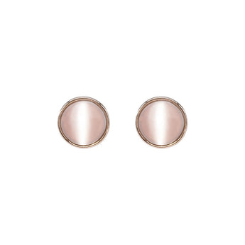 JUST・弧面形貓眼月亮石耳環 - WILLS JEWELLERY