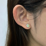 JUST・弧面形蛋白石耳環 - WILLS JEWELLERY