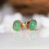 JUST・弧面形綠寶石耳環 - WILLS JEWELLERY