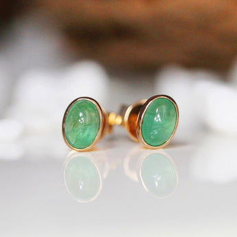 JUST・弧面形綠寶石耳環 - WILLS JEWELLERY
