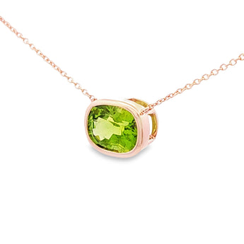 JUST・橢圓形橄欖石頸鏈 - WILLS JEWELLERY