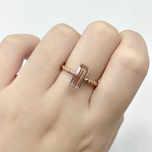 JUST・粉紅祖母綠形碧璽戒指 - WILLS JEWELLERY