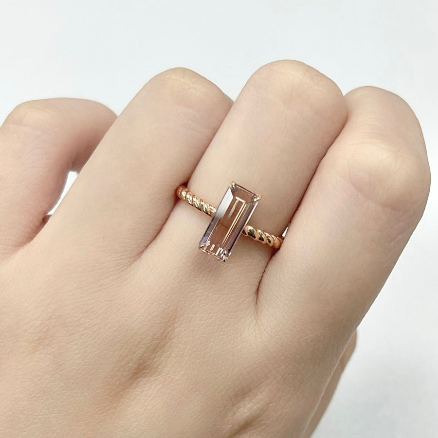 粉紅碧璽 Pink Tourmaline 祖母綠形戒指 WILLS JEWELLERY
