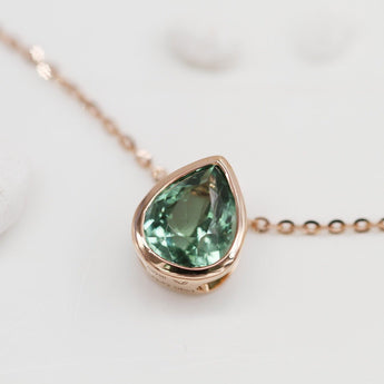 JUST・翠綠碧璽水滴吊墜 - WILLS JEWELLERY