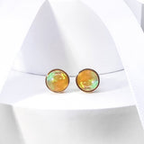 JUST・弧面形火蛋白石耳環 - WILLS JEWELLERY