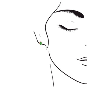 JUST・弧面形綠寶石耳環 - WILLS JEWELLERY