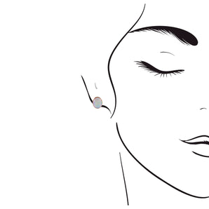 JUST・弧面形蛋白石耳環 - WILLS JEWELLERY