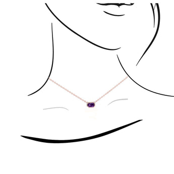 JUST・小八角堇紫色藍寶石頸鏈 - WILLS JEWELLERY