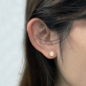 JUST・弧面形貓眼月亮石耳環 - WILLS JEWELLERY
