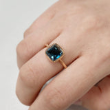 JUST・枕形糖包山切割倫敦藍托帕石戒指 - WILLS JEWELLERY