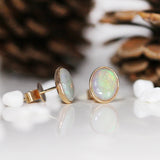 JUST・弧面形蛋白石耳環 - WILLS JEWELLERY