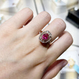 馬亨蓋 (Mahenge) 熱粉紅色尖晶石圍石吊墜戒指 <兩戴款> - WILLS JEWELLERY