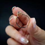 Minimorism・圓形澳洲綠藍寶石圍鑽戒指 - WILLS JEWELLERY