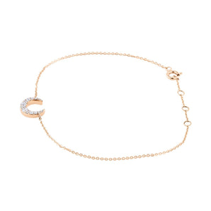 MOON • 18K玫瑰金鑽石手鏈 - WILLS JEWELLERY