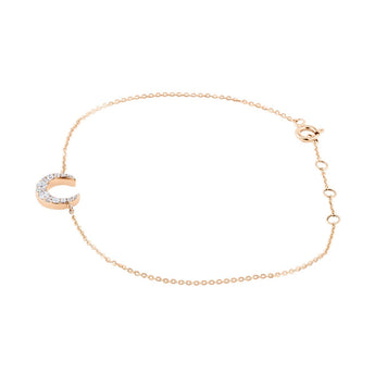 MOON • 18K玫瑰金鑽石手鏈 - WILLS JEWELLERY