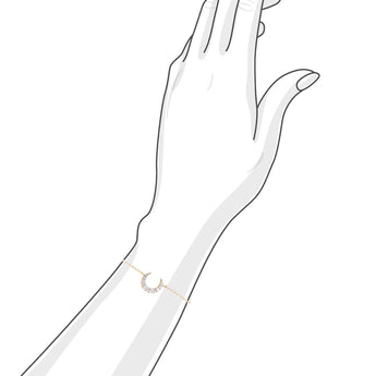 MOON • 18K玫瑰金鑽石手鏈 - WILLS JEWELLERY