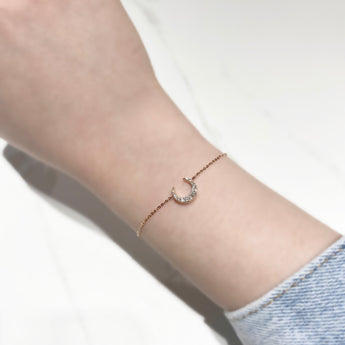 MOON • 18K玫瑰金鑽石手鏈 - WILLS JEWELLERY