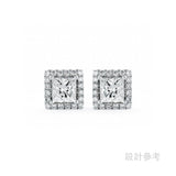 《Princess cut 公主方形切割》0.30ct/0.31ct E VS1 對裝鑽石 - WILLS JEWELLERY