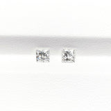 《Princess cut 公主方形切割》0.33ct/0.32ct E VS1/VVS2 對裝鑽石 - WILLS JEWELLERY