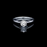 經典四爪大教堂式刀肶鑽石戒指款式 - WILLS JEWELLERY