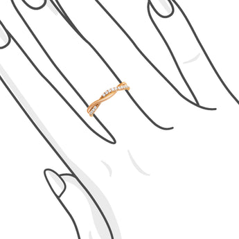 鑽石扭紋線戒 - WILLS JEWELLERY