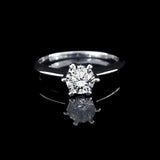 經典六爪皇冠劍脊鑽石戒指款式 - WILLS JEWELLERY