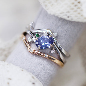 《幾何美學》坦桑石寶石戒指 - WILLS JEWELLERY