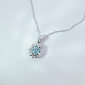 花型吊墜 · 海藍寶石 - WILLS JEWELLERY