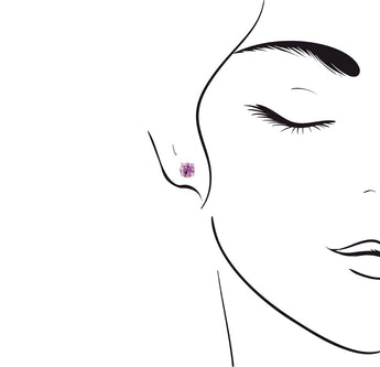 《圓 • 緣》粉紅藍寶石清鑲耳環 - WILLS JEWELLERY