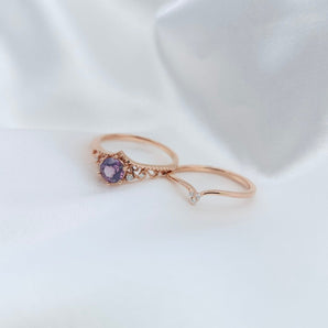 皇冠戒指．紫色尖晶石 - WILLS JEWELLERY