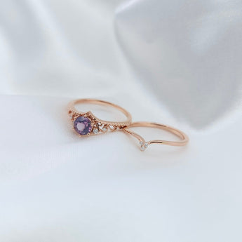 皇冠戒指．紫色尖晶石 - WILLS JEWELLERY