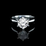 經典六爪皇冠刀肶鑽石戒指款式 - WILLS JEWELLERY