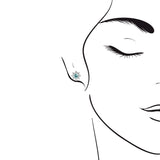 圓形帕拉伊巴碧璽圍鑽耳環 - WILLS JEWELLERY