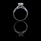 經典四爪皇冠雕刻刀肶鑽石戒指款式 - WILLS JEWELLERY