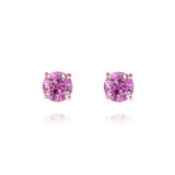 《圓 • 緣》粉紅藍寶石清鑲耳環 - WILLS JEWELLERY