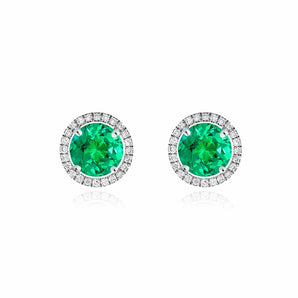 《圓 • 緣》綠寶石耳環 - WILLS JEWELLERY