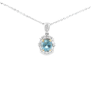 花型吊墜 · 海藍寶石 - WILLS JEWELLERY